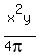 x%5E2y%2F%284pi%29