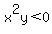 x%5E2y%3C0