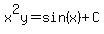 x%5E2y=sin%28x%29%2BC