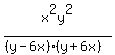 x%5E2y%5E2%2F%28%28y-6x%29%28y%2B6x%29%29