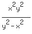 x%5E2y%5E2%2F%28y%5E2+-+x%5E2%29