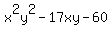 x%5E2y%5E2-17xy-60