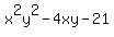 x%5E2y%5E2-4xy-21