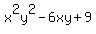 x%5E2y%5E2-6xy%2B9