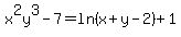 x%5E2y%5E3-7=ln%28x%2By-2%29%2B1