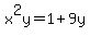 x%5E2y+=+1+%2B+9y