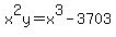 x%5E2y+=+x%5E3+-+3703