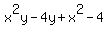 x%5E2y-4y%2Bx%5E2-4