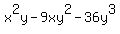 x%5E2y-9xy%5E2-36y%5E3