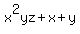 x%5E2yz+%2B+x+%2B+y+