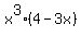 x%5E3%284+-+3x%29