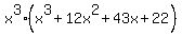 x%5E3%2A%28x%5E3+%2B+12x%5E2+%2B+43x+%2B+22%29