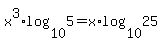 x%5E3%2Alog%2810%2C5%29+=+x%2Alog%2810%2C25%29
