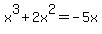 x%5E3%2B2x%5E2=-5x