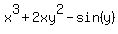 x%5E3%2B2xy%5E2-sin%28y%29
