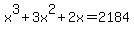 x%5E3%2B3x%5E2%2B2x=2184