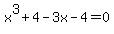 x%5E3%2B4-3x-4=0