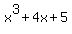 x%5E3%2B4x%2B5