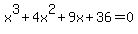 x%5E3%2B4x%5E2%2B9x%2B36=0