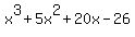 x%5E3%2B5x%5E2%2B20x-26