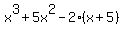 x%5E3%2B5x%5E2-2%28x%2B5%29