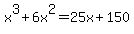 x%5E3%2B6x%5E2=25x%2B150