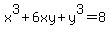 x%5E3%2B6xy%2By%5E3=8
