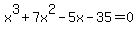 x%5E3%2B7x%5E2-5x-35=0