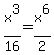 x%5E3%2F16+=+x%5E6%2F2