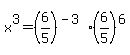 x%5E3=%286%2F5%29%5E%28-3%29+%2A+%286%2F5%29%5E6+