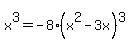 x%5E3=-8%28x%5E2-3x%29%5E3