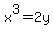x%5E3=2y