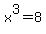x%5E3=8