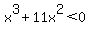 x%5E3+%2B+11x%5E2+%3C+0+