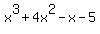 x%5E3+%2B+4x%5E2-x-5
