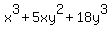 x%5E3+%2B+5xy%5E2+%2B+18y%5E3