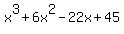 x%5E3+%2B+6x%5E2+-+22x+%2B+45