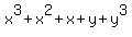 x%5E3+%2B+x%5E2+%2B+x+%2B+y+%2B+y%5E3
