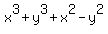 x%5E3+%2B+y%5E3+%2B+x%5E2+-+y%5E2