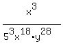 x%5E3+%2F%285%5E3x%5E18+%2Ay%5E28%29
