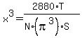 x%5E3+=+%282880%2AT%29%2F%28N%2A%28pi%5E3%29%2AS%29