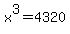 x%5E3+=+4320
