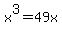 x%5E3+=+49x