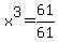 x%5E3+=+61%2F61