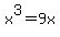 x%5E3+=+9x