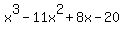 x%5E3+-+11x%5E2+%2B+8x+-+20