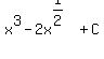 x%5E3+-+2x%5E%281%2F2%29+%2B+C
