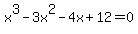 x%5E3+-+3x%5E2+-+4x+%2B+12+=+0