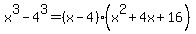 x%5E3+-+4%5E3+=+%28x-4%29%28x%5E2+%2B+4x+%2B+16%29
