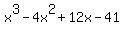 x%5E3+-+4x%5E2+%2B+12x+-+41